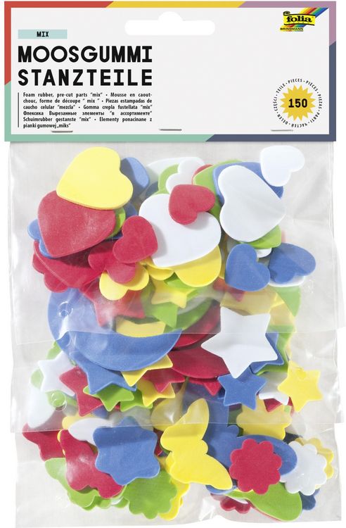 Produktbild: Folia  Moosgummi-Stanzteile MIX, 150 Teile