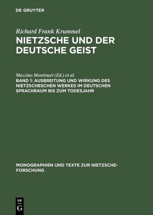 Produktbild: Nietzsche und der deutsche Geist 1