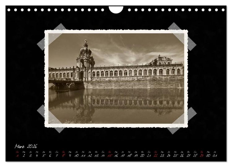 Produktbild: Dresden - Ein Kalender mit Fotografien wie aus einem alten Fotoalbum (Wandkalender 2026 DIN A4 quer), CALVENDO Monatskalender
