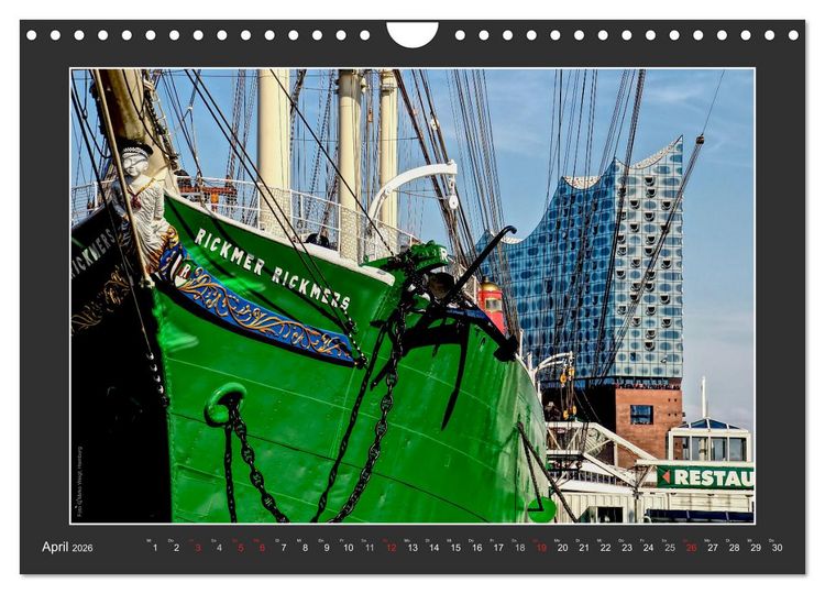 Produktbild: Die Elbphilharmonie Hamburg (Wandkalender 2026 DIN A4 quer), CALVENDO Monatskalender