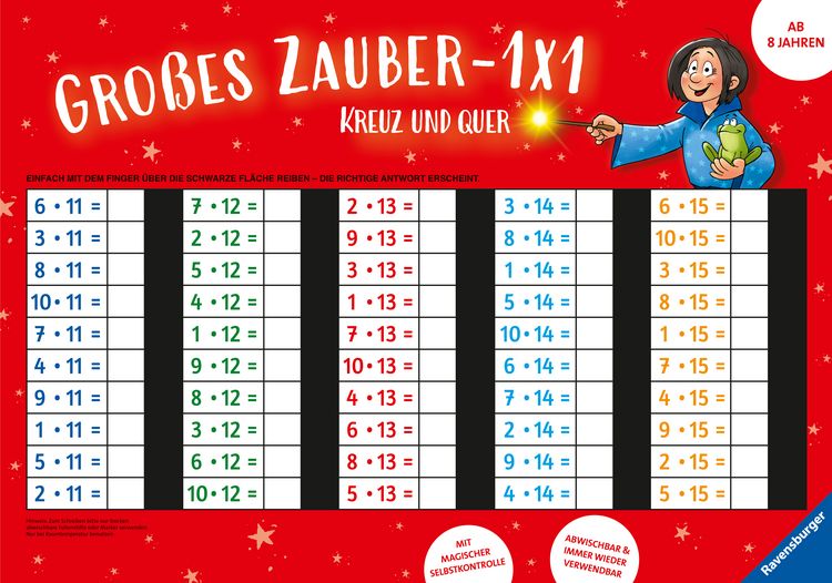Produktbild: Ravensburger Zaubertafel - Gro&szlig;es Zauber-1x1: Kreuz und quer