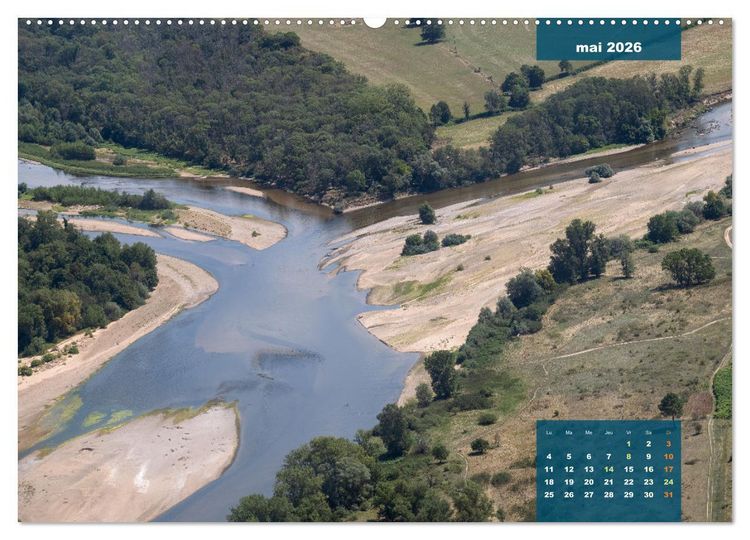 Produktbild: Le Berry secret, le Cher vu du ciel (Calendrier mural 2026 DIN A2 vertical), CALVENDO calendrier mensuel