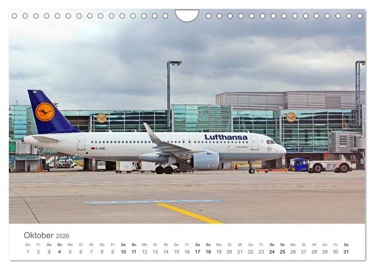 Produktbild: Gro&szlig;e und kleine Flieger am Flughafen (Wandkalender 2026 DIN A4 quer), CALVENDO Monatskalender