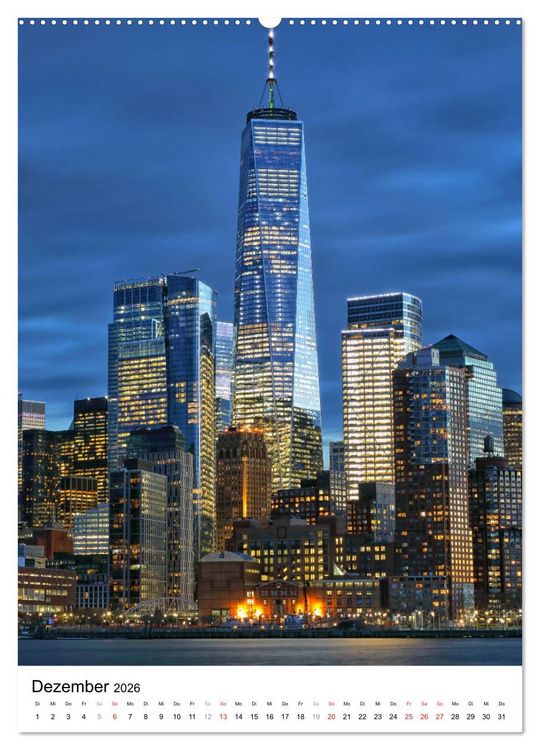 Produktbild: New Yorks architektonische Highlights (Wandkalender 2026 DIN A2 hoch), CALVENDO Monatskalender