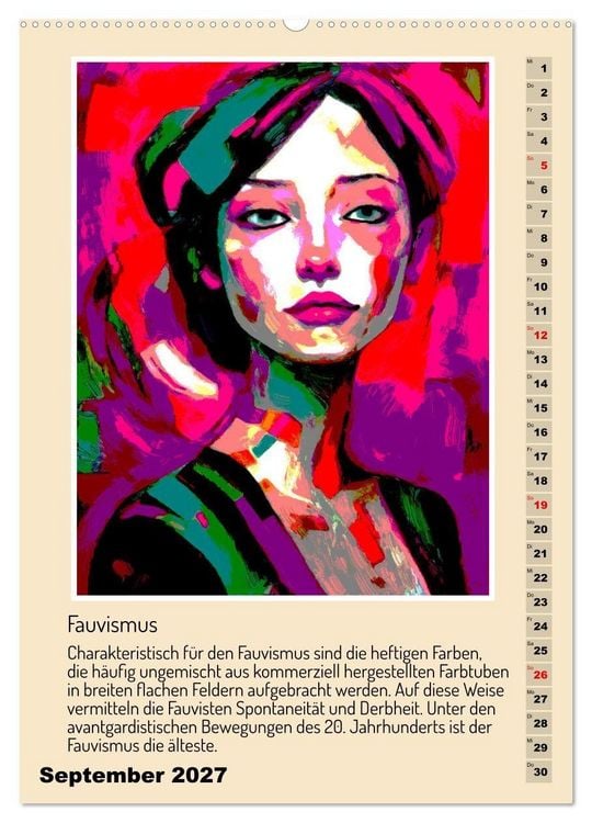 Produktbild: Kunststile der Moderne in Darstellungen von Frauen (hochwertiger Premium Wandkalender 2027 DIN A2 hoch), Kunstdruck in Hochglanz