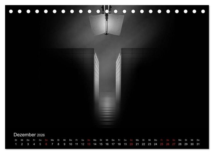 Produktbild: Black-Schwarz-Noir 2026 (Tischkalender 2026 DIN A5 quer), CALVENDO Monatskalender