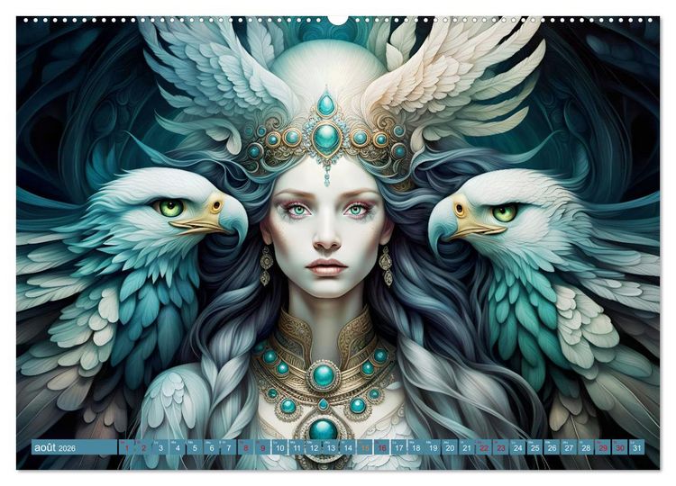 Produktbild: La muse aux oiseaux (Calendrier mural 2026 DIN A2 vertical) calendrier de bureau