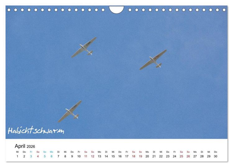 Produktbild: Flugzeuge auf der Wasserkuppe 2026 (Wandkalender 2026 DIN A4 quer), CALVENDO Monatskalender