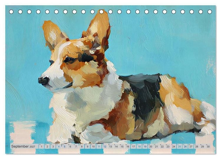 Produktbild: Corgi-Charme (Tischkalender 2027 DIN A5 quer), CALVENDO Monatskalender
