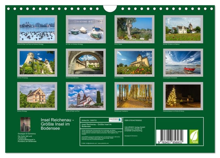 Produktbild: Insel Reichenau - Gr&ouml;&szlig;te Insel im Bodensee (Wandkalender 2026 DIN A4 quer), CALVENDO Monatskalender