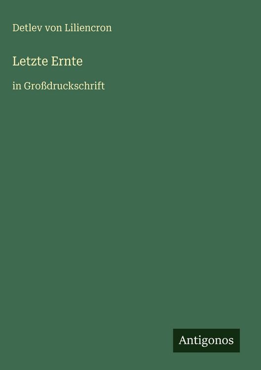 Produktbild: Letzte Ernte