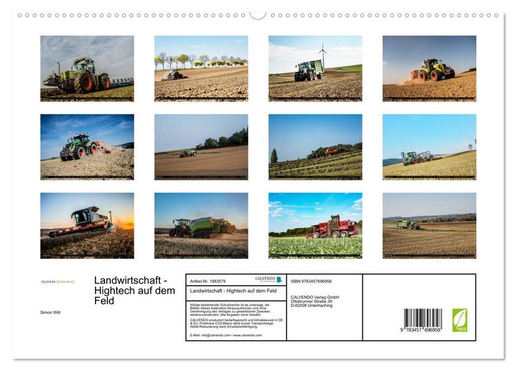 Produktbild: Landwirtschaft - Hightech auf dem Feld (hochwertiger Premium Wandkalender 2026 DIN A2 quer), Kunstdruck in Hochglanz