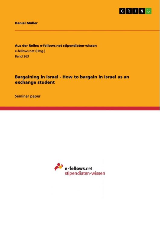 Produktbild: Bargaining in Israel - How to bargain in Israel as an exchange student