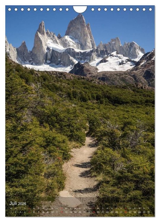 Produktbild: Majest&auml;tische Berge Cerro Fitzroy Patagonien (Wandkalender 2026 DIN A4 hoch), CALVENDO Monatskalender