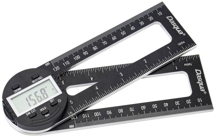 Produktbild: Dasqua 1804-6771 Digitaler Winkelmesser f&uuml;r Gehrungss&auml;gen 280mm 360&deg; 1St.