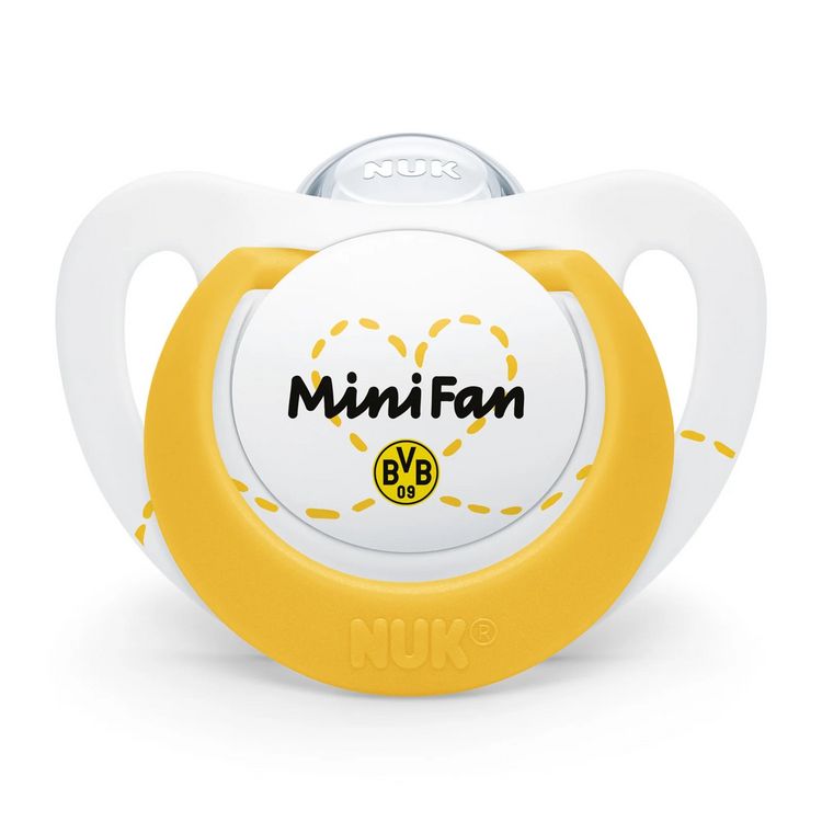 Produktbild: BVB-Schnullerset NUK Star 6-18 Monate