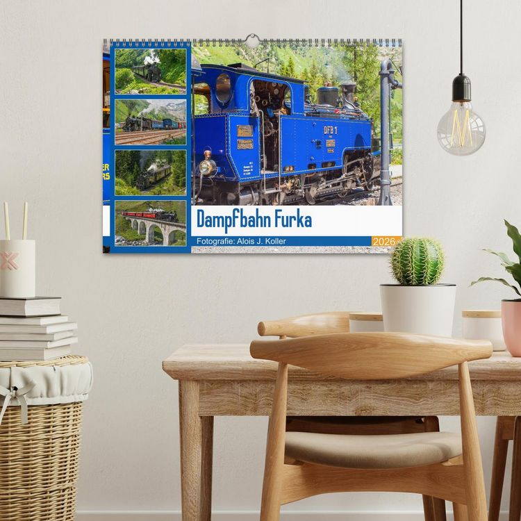 Produktbild: Dampfbahn Furka 2026 (Wandkalender 2026 DIN A3 quer), CALVENDO Monatskalender