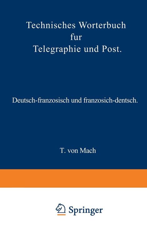 Produktbild: Technisches W&ouml;rterbuch f&uuml;r Telegraphie und Post