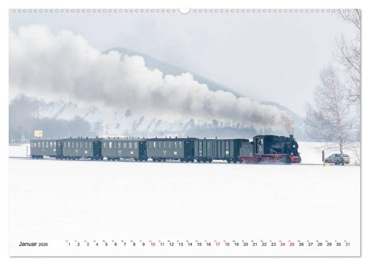 Produktbild: Mansfelder Bergwerksbahn (Wandkalender 2026 DIN A2 quer), CALVENDO Monatskalender