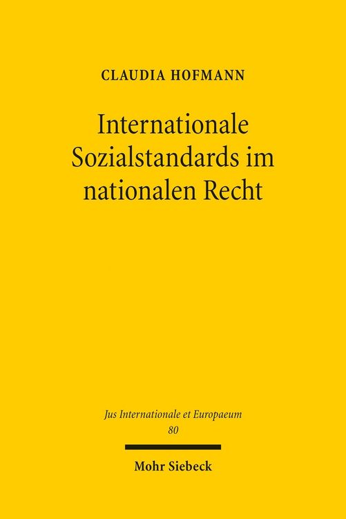 Produktbild: Internationale Sozialstandards im nationalen Recht