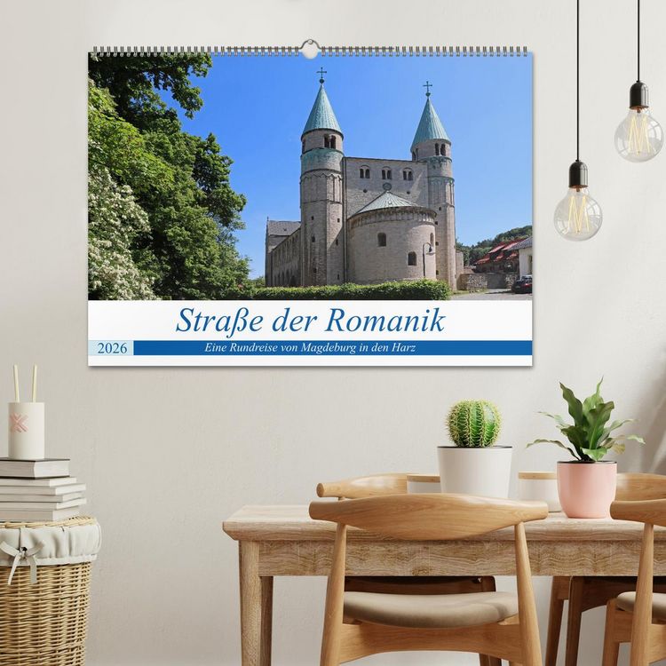 Produktbild: Stra&szlig;e der Romanik im Harz - eine Rundreise von Magdeburg in den Harz (Wandkalender 2026 DIN A2 quer), CALVENDO Monatskalender