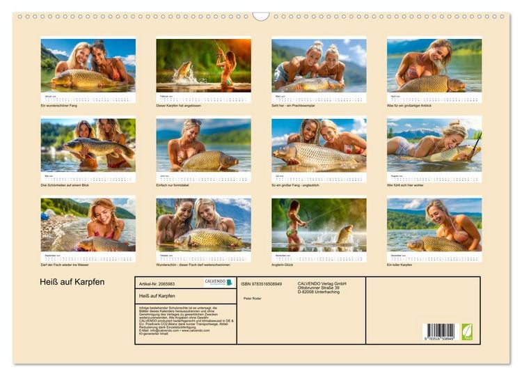 Produktbild: Hei&szlig; auf Karpfen (Wandkalender 2026 DIN A2 quer), CALVENDO Monatskalender