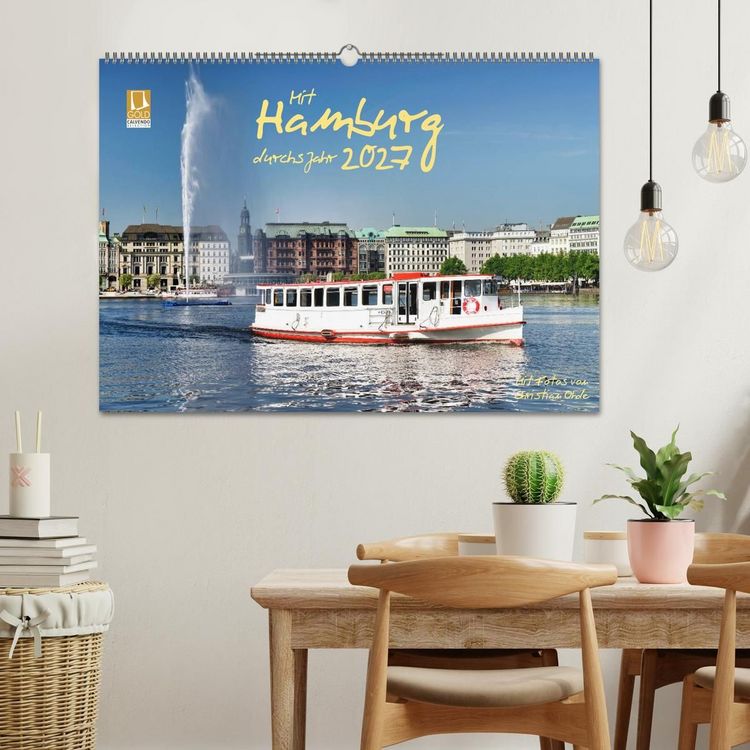 Produktbild: Mit Hamburg durchs Jahr 2027 (Wandkalender 2027 DIN A2 quer), CALVENDO Monatskalender