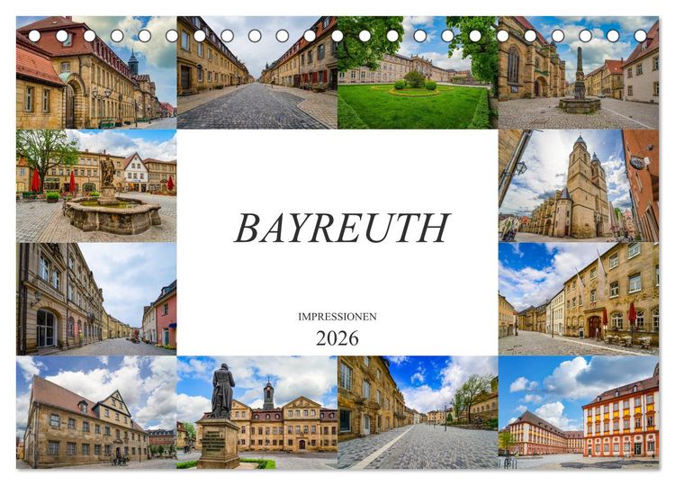 Produktbild: Bayreuth Impressionen (Tischkalender 2026 DIN A5 quer), CALVENDO Monatskalender