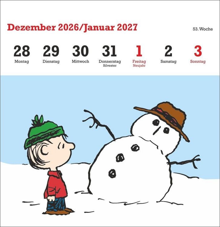 Produktbild: Peanuts Premium-Postkartenkalender 2027