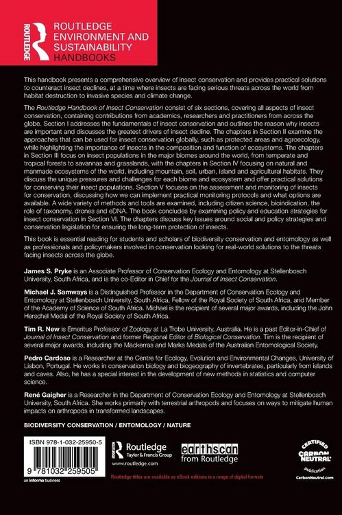 Produktbild: Routledge Handbook of Insect Conservation
