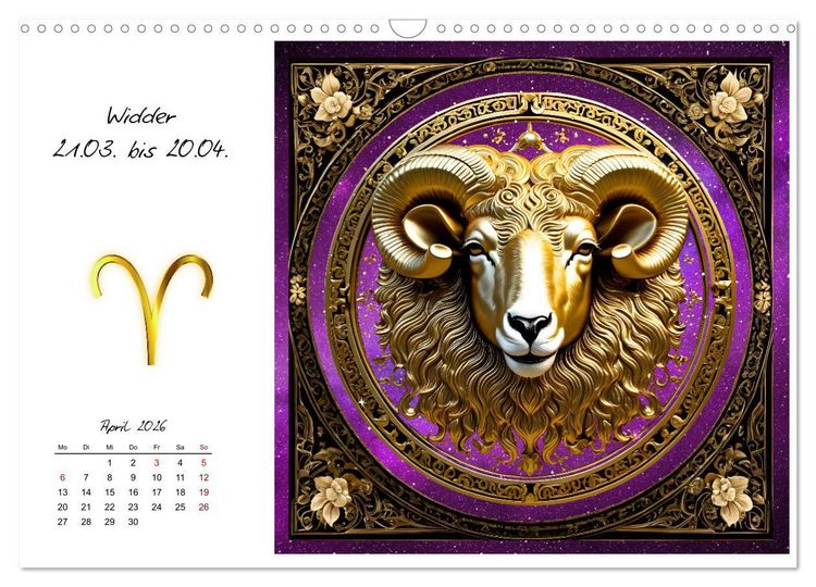 Produktbild: Ein Jahr in Gold (Wandkalender 2026 DIN A3 quer), CALVENDO Monatskalender