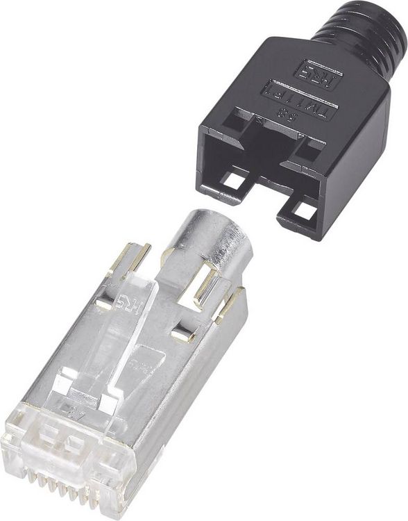Produktbild: Hirose Electronic RJ45-Steckverbinder, geschirmt CAT5 TM 11 Stecker, gerade Pole: 8P8C Schwarz 1 St.