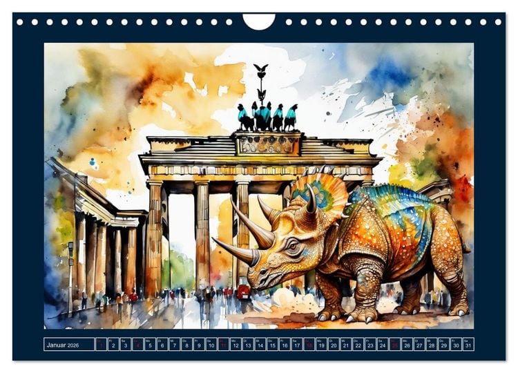 Produktbild: Dinosaurier erobern die Welt zur&uuml;ck (Wandkalender 2026 DIN A4 quer), CALVENDO Monatskalender