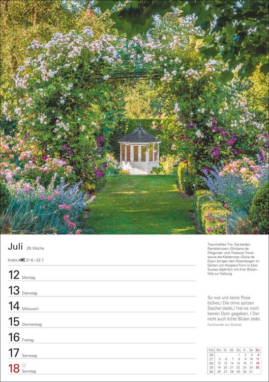 Produktbild: Gartenparadiese Wochenplaner 2027 - 53 faszinierende Fotografien