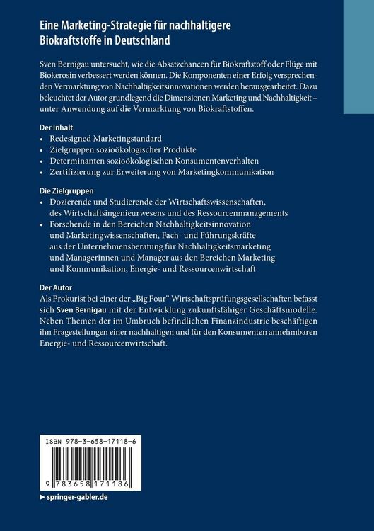 Produktbild: Eine Marketing-Strategie f&uuml;r nachhaltigere Biokraftstoffe in Deutschland