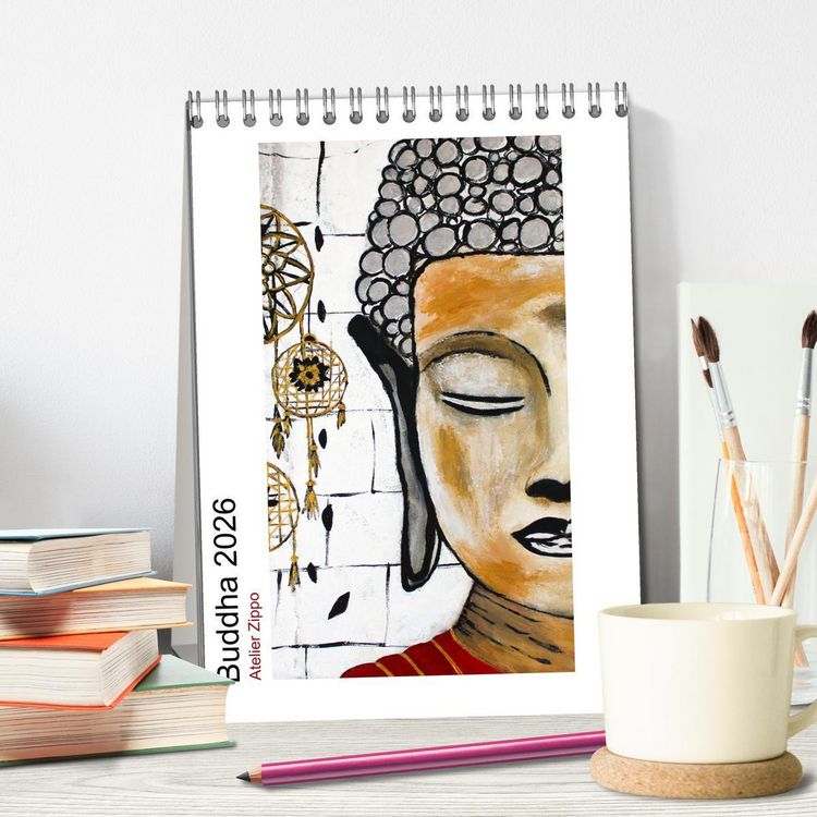 Produktbild: Buddha Relax (Tischkalender 2026 DIN A5 hoch), CALVENDO Monatskalender