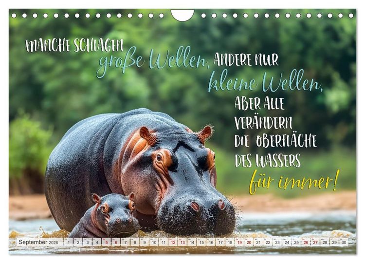 Produktbild: Ein tierisch gutes Jahr (Wandkalender 2026 DIN A4 quer), CALVENDO Monatskalender