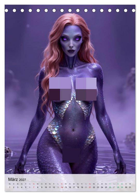Produktbild: Alien Engel (Tischkalender 2027 DIN A5 hoch), CALVENDO Monatskalender