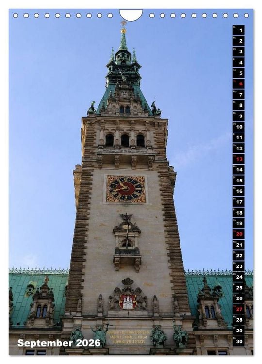 Produktbild: HAMBURG - Ansichten (Wandkalender 2026 DIN A4 hoch), CALVENDO Monatskalender