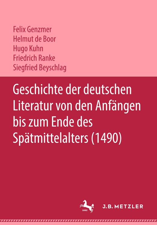 Produktbild: Geschichte der deutschen Literatur von den Anf&auml;ngen bis zum Ende des Sp&auml;tmittelalters (1490)