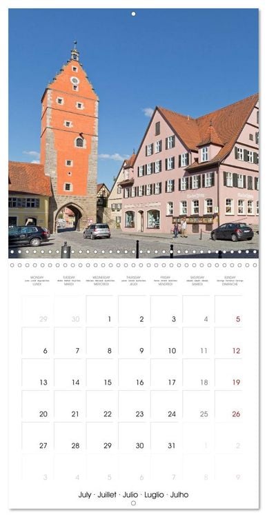 Produktbild: Dinkelsbuehl - Medieval Town in Germany (Wall Calendar 2026 12 &times; 12 Inch) CALVENDO 12 Month Wall Calendar