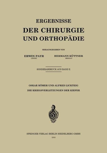 Produktbild: Die Kriegsverletzungen der Kiefer