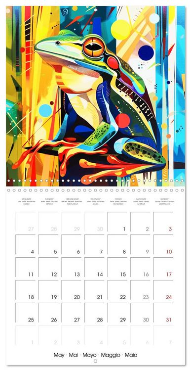 Produktbild: Symphonie animale color&eacute;e (Calendrier mural carr&eacute; 2026 30x30 cm) Calendrier double avec une page pour vos prises de notes