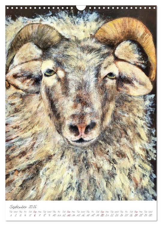 Produktbild: Painting meets animal spirit - Painted animal portraits (Wall Calendar 2026 DIN A3 portrait), CALVENDO 12 Month Wall Calendar