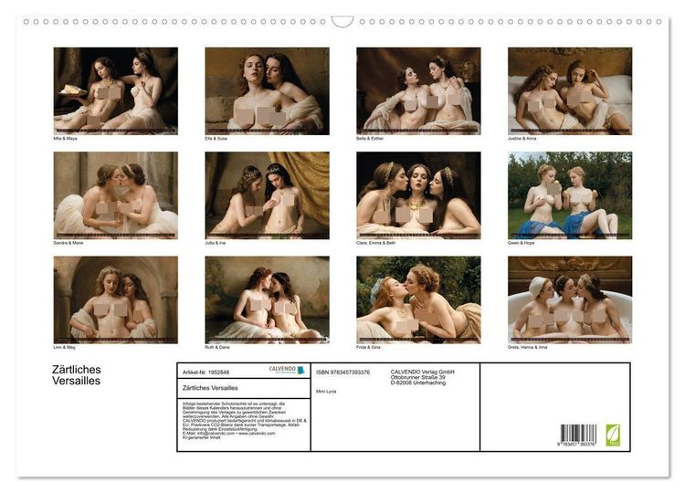 Produktbild: Z&auml;rtliches Versailles (Wandkalender 2026 DIN A2 quer), CALVENDO Monatskalender