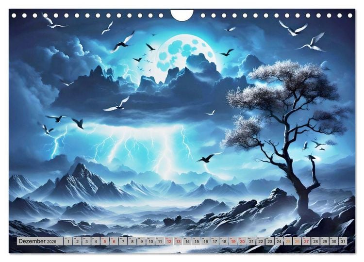Produktbild: Mondzauberschein (Wandkalender 2026 DIN A4 quer), CALVENDO Monatskalender