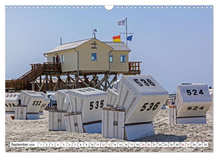 Produktbild: Moin Nordfriesland - Urlaub an der Nordseek&uuml;ste (Wandkalender 2026 DIN A3 quer), CALVENDO Monatskalender