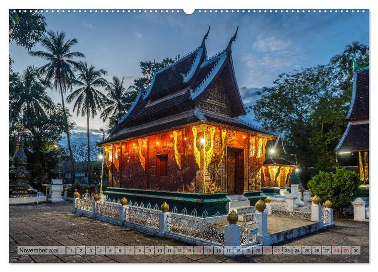 Produktbild: Laos - An den Ufern des Mekong (Wandkalender 2026 DIN A2 quer), CALVENDO Monatskalender