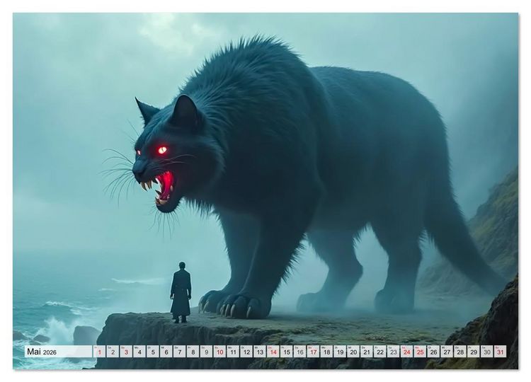 Produktbild: Keltische Mythologie - G&ouml;tter, Helden und Monster (hochwertiger Premium Wandkalender 2026 DIN A2 quer), Kunstdruck in Hochglanz