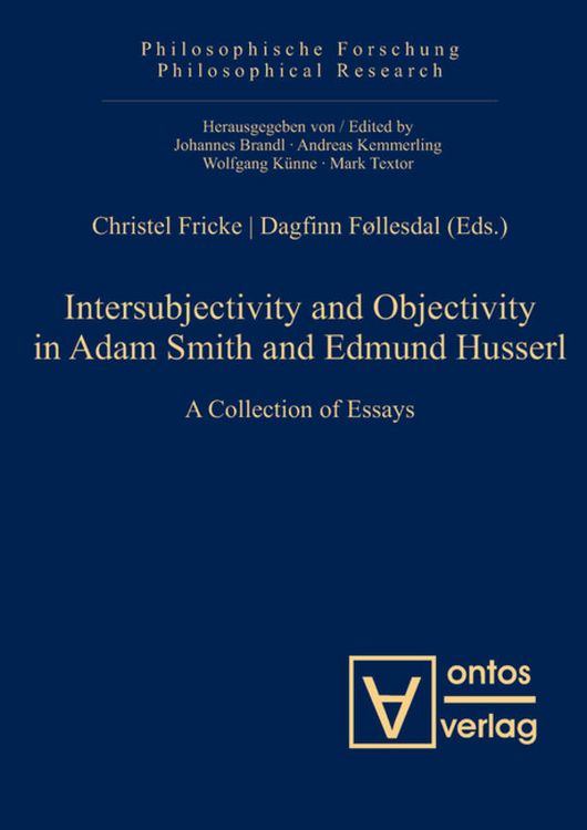 Produktbild: Intersubjectivity and Objectivity in Adam Smith and Edmund Husserl